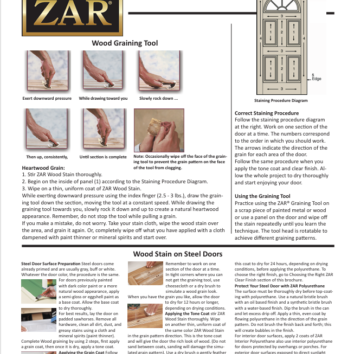 ZAR Door Finishing Brochure