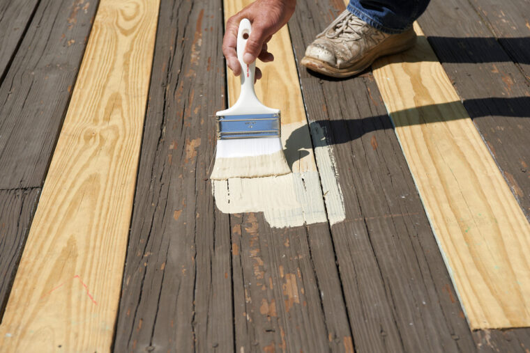 applying NuDECK to a deck