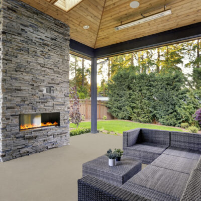 outdoor patio with floor paint